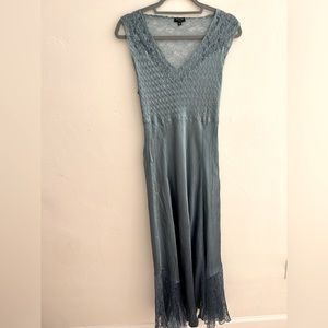 Komarov dress, medium, teal blue dress